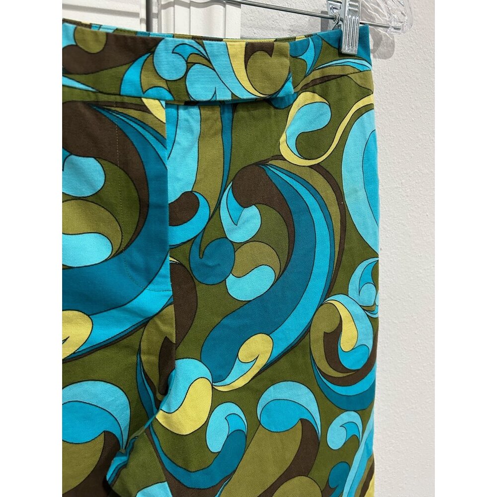 Talbots Womens Stretch Capri Pants Size 10 Multicolor Abstract Print - Picture 4 of 9